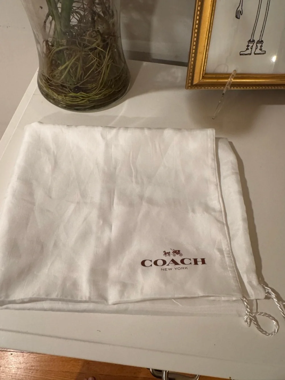 Coach Gray Leather Saddle Crossbody Bag with White Stitching - Picture 2 of 16